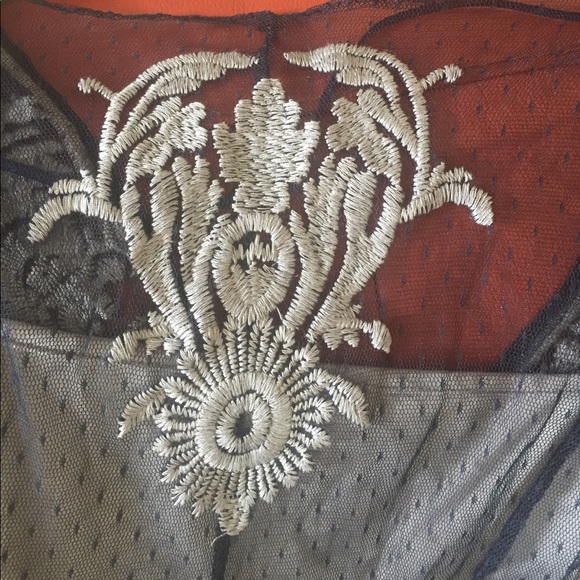 Sheer blue dress with gray lining NWT - Picture 3 of 7